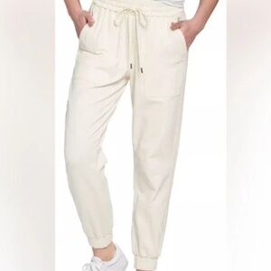 Calia Women's Twill Trapunto Jogger Cream Size M